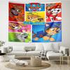 Custom Name PAW Patrol Print Tapestry, Backdrop, Easy Setup, Ideal for Bedroom, Office & Living Room, with Aesthetic Wall Hanging Decor.