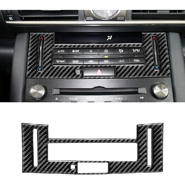 Compatible with Center Console Air Conditioning Button Panel Cover Sticker Carbon Fiber Interior Accessories for Lexus Is 2013 2014 2015 2016 2017
