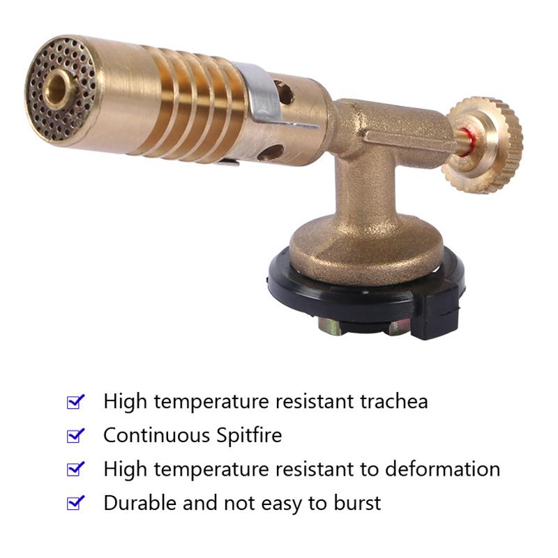 Медная бутановая горелка, сварочная газовая горелка, огнемет для пайки, портативный термофен для кемпинга и барбекю