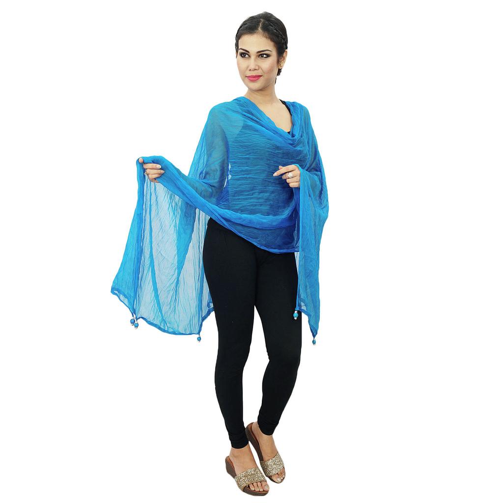 Длинный палантин из шифоновой смеси Dupatta Neck Wrap Женские индийские шарфы Chunni
