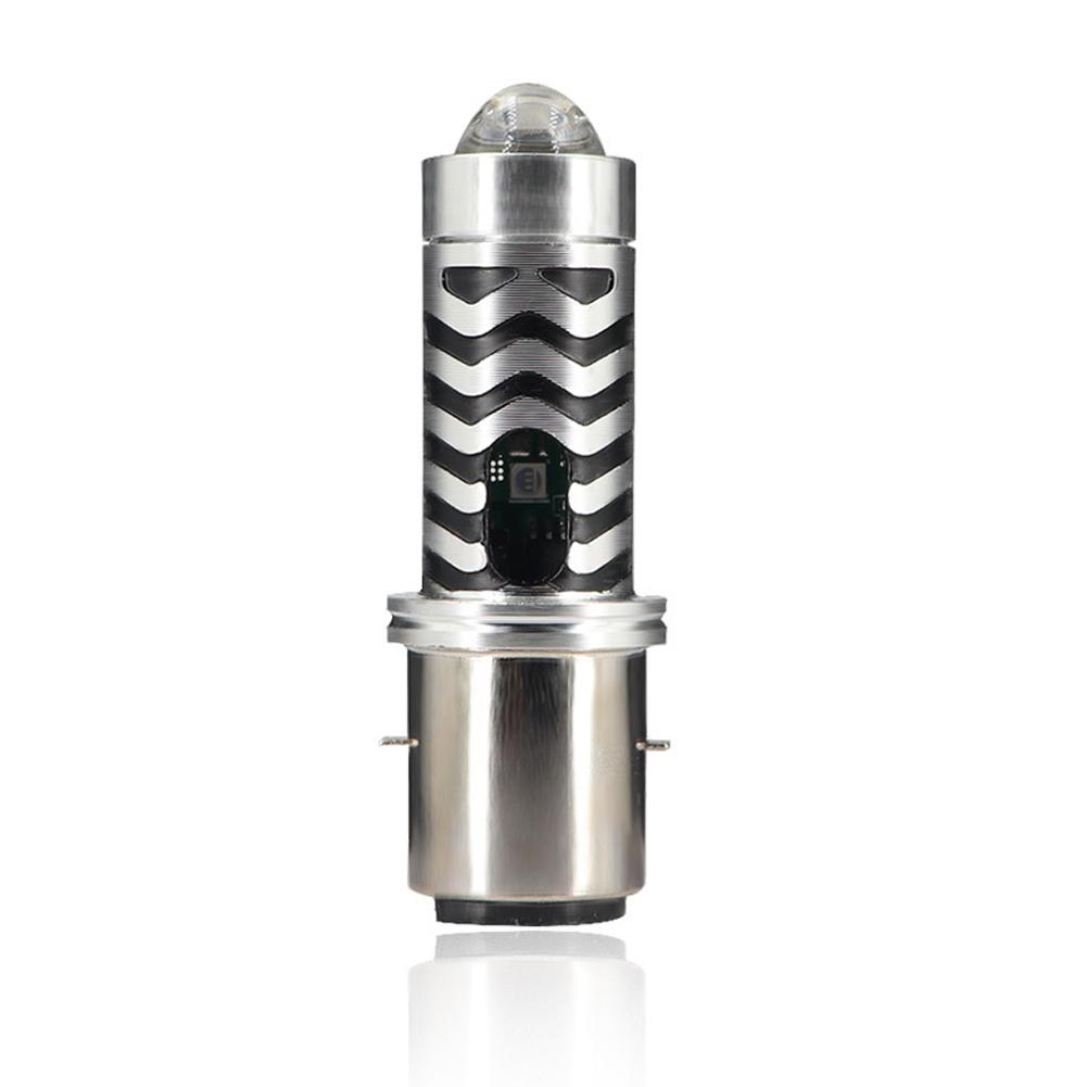 Фара для мотоцикла LED H4 H6 BA20D P15D H4 Hi/Low двухцветная фара с линзой проектора, лампочка с мотором, фары дальнего света, передняя фара DRL