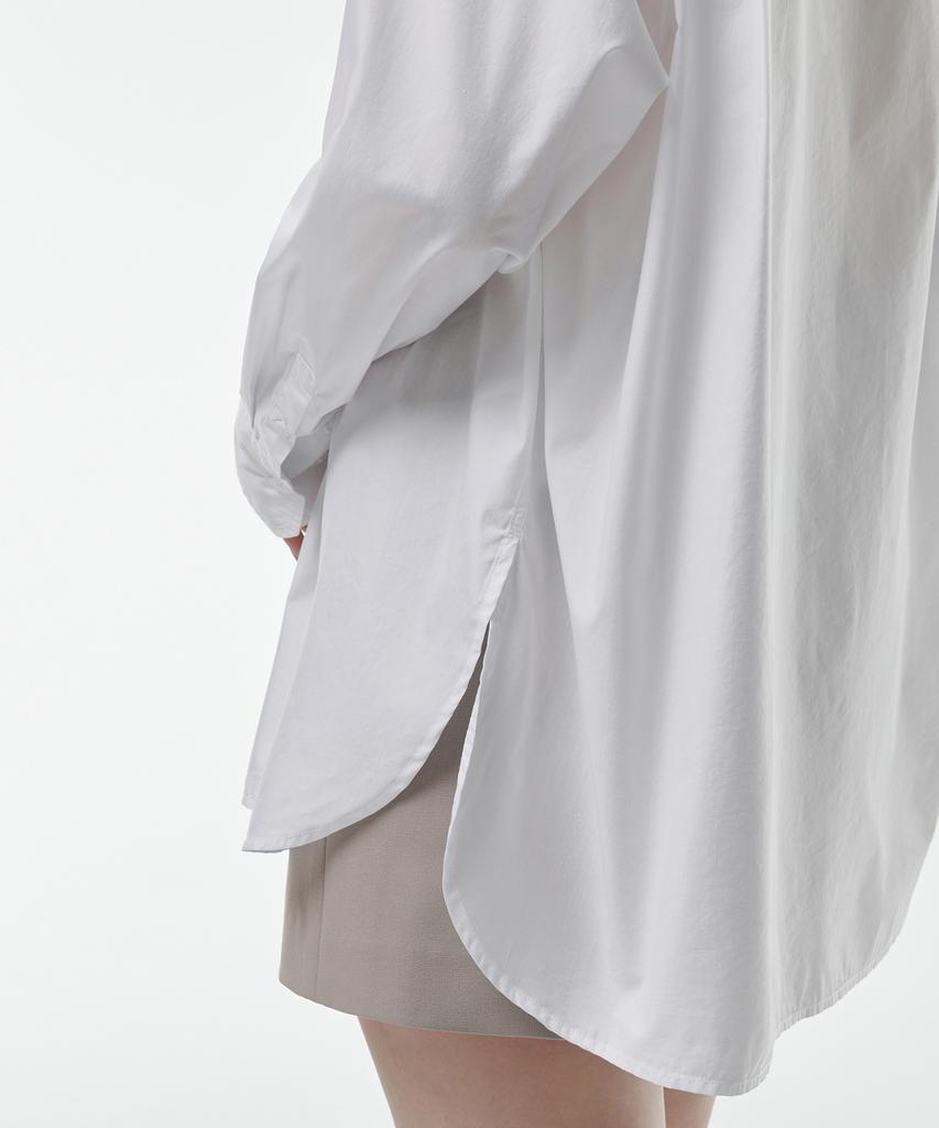 MUSINSA STANDARD WOMAN Women'S Cotton Nylon Oversized Shirt [White]