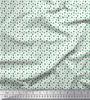 Green Japan Crepe Satin Fabric Uneven Dot Brush Stroke Print Fabric by Metre 42 Inch