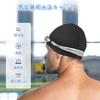 Samcos Swim Cap, Pool Hat, PU Material, Waterproof, Soft, Stretchy, for Swimming, Beach, Gym, Women's, Adults, Unisex (Black)