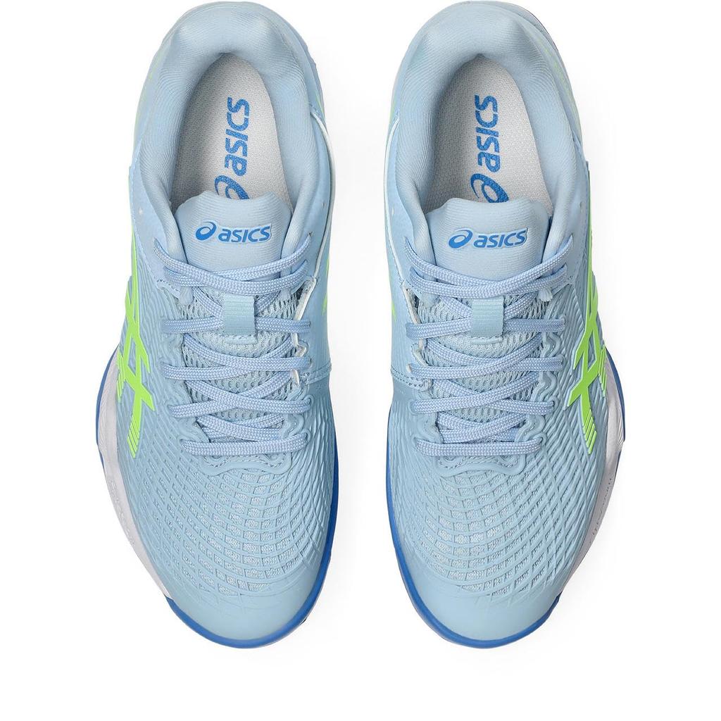 ASICS COURT CONTROL FF 3 Badminton Shoes Size 404 Size E (1072A089), Women's, (Light Blue/Safety Yellow), (Size 24.5 cm)