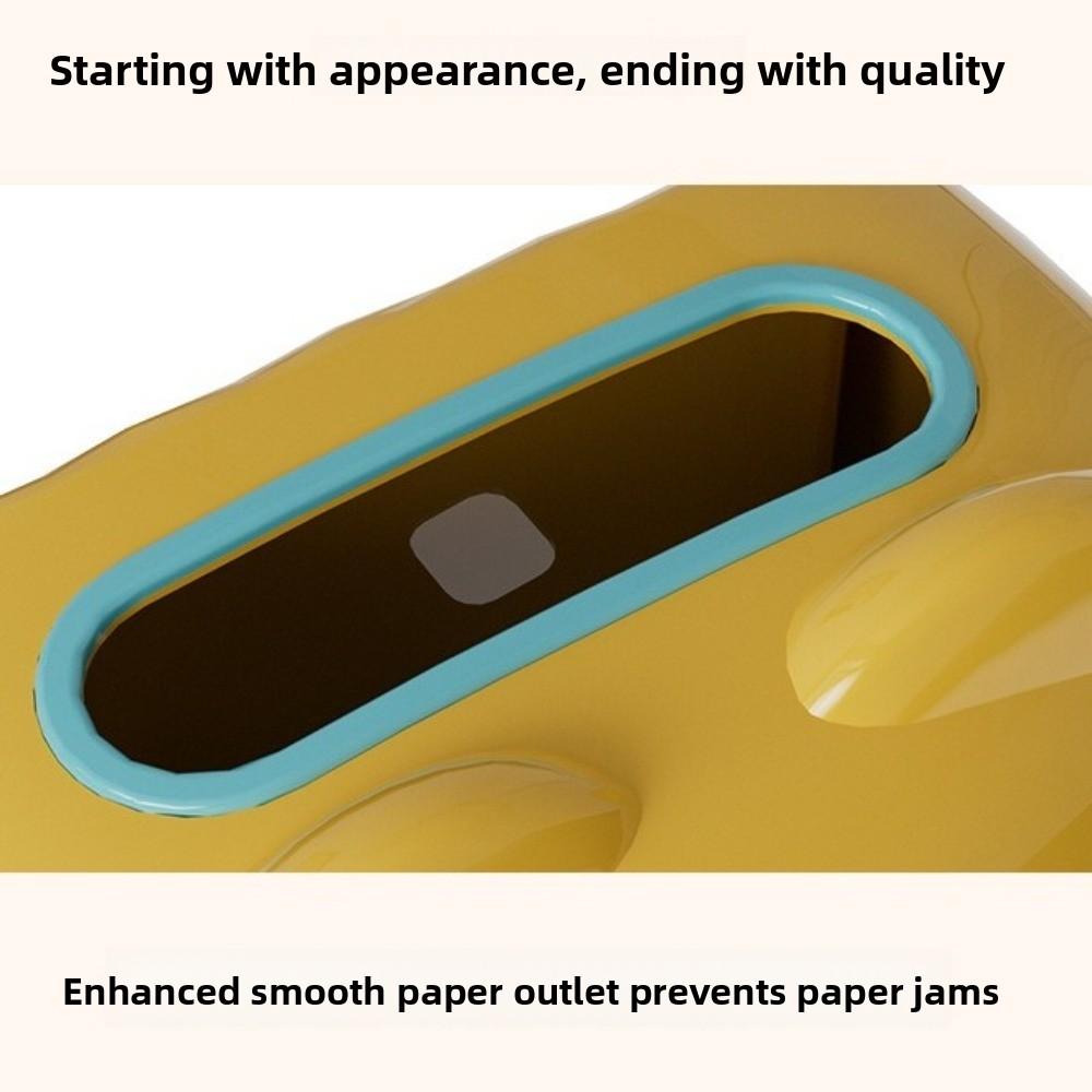 Cute Dopamine Desktop Tissue Box Plastic Multi-functional Tissue Storage Box Decorative Stable Phone Stand Holder Office