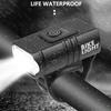 Front Bike Light USB Rechargeable Power Display Bicycle Led Light Waterproof Bicycle Headlight Flashlight Cycling Accessories