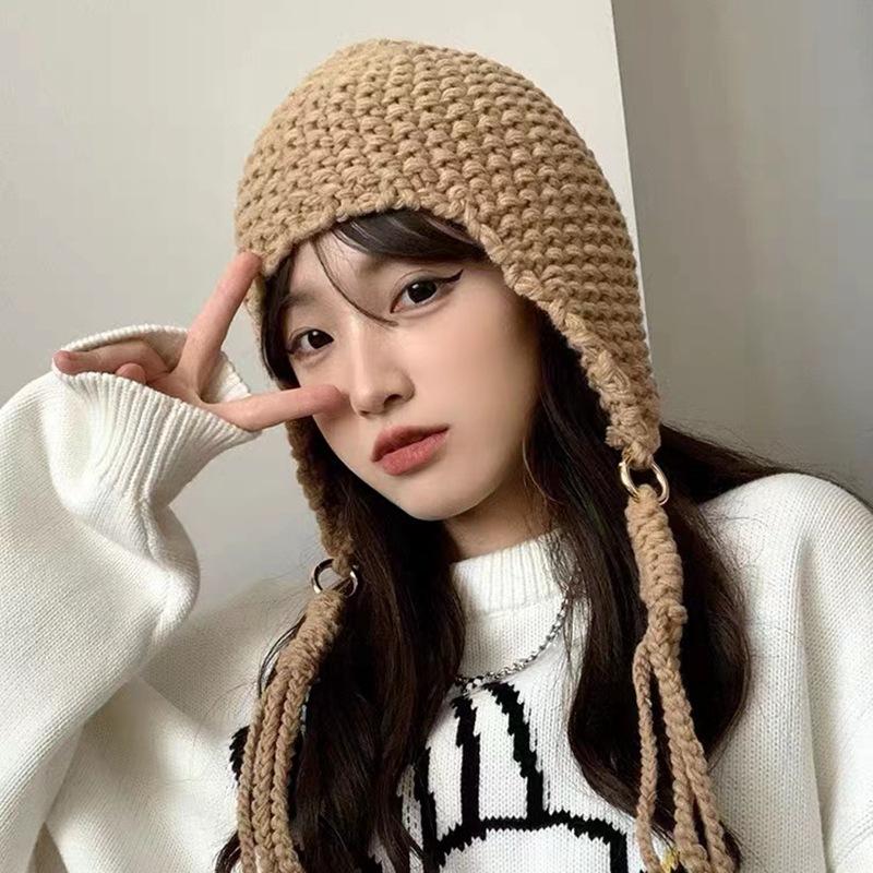 Корейская зимняя теплая шапка-бомбер для женщин, зимняя летчик-шлемник, вечеринка 2000 года, защита ушей, шапки-ушанки, русские шапки-ушанки