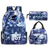 Новый мерч по игре Astro bot, печать, школьный рюкзак для начальной и средней школы, внешняя торговля, досуг, детский пенал, сумка для ланча