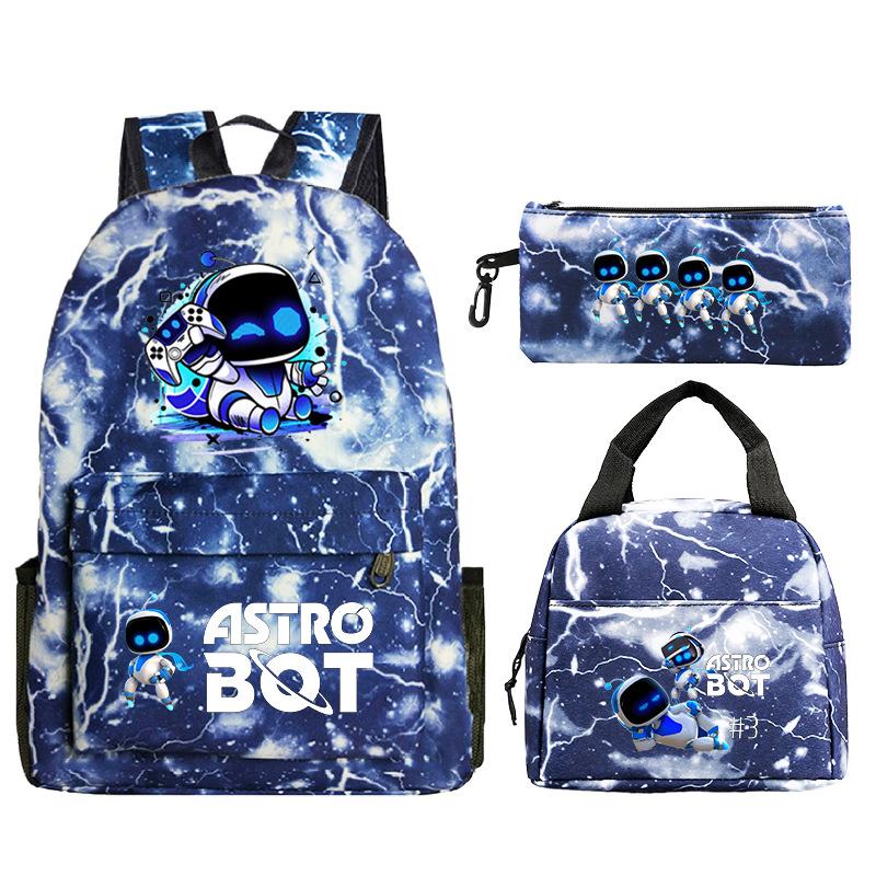 Новый мерч по игре Astro bot, печать, школьный рюкзак для начальной и средней школы, внешняя торговля, досуг, детский пенал, сумка для ланча