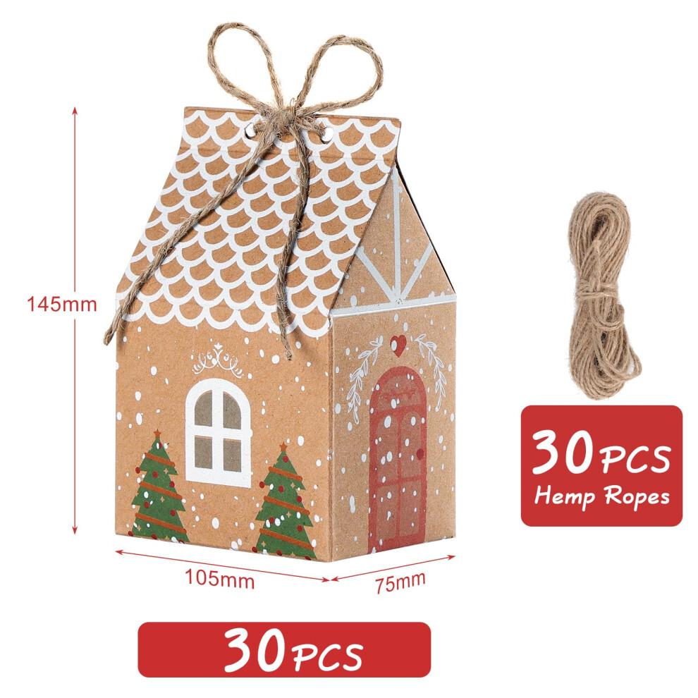 2025 Christmas gift 30PCS Large Christmas Party Gift Boxes, Christmas Favour Boxes Table Gifts Boxes, Festive Gift Wrapping Boxes for Christ