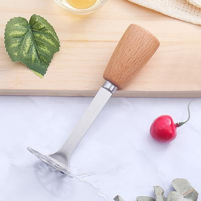 Машинка для картофеля из нержавеющей стали, деревянная длинная ручка, пищевой многофункциональный ручной инструмент для измельчения моркови и овощей, кухонные гаджеты