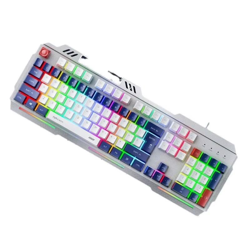 Inphic K9 Механическая клавиатура Проводная игровая 104 клавиши Клавиатура с подсветкой Металлическая клавиатура для ноутбука/ПК