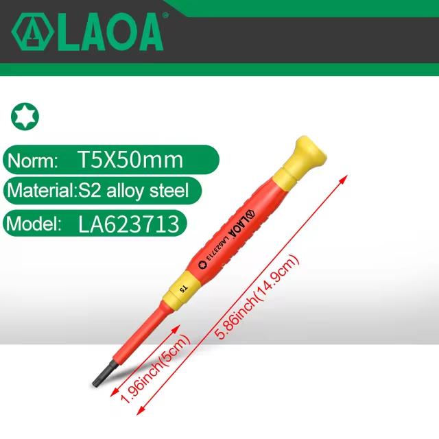 LAOA Изолированная прецизионная отвертка крестовая маленькая отвертка для снятия очков часов сотового телефона ноутбука
