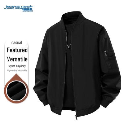 JEANSWEST Мужская повседневная куртка-бомбер в бейсбольном стиле