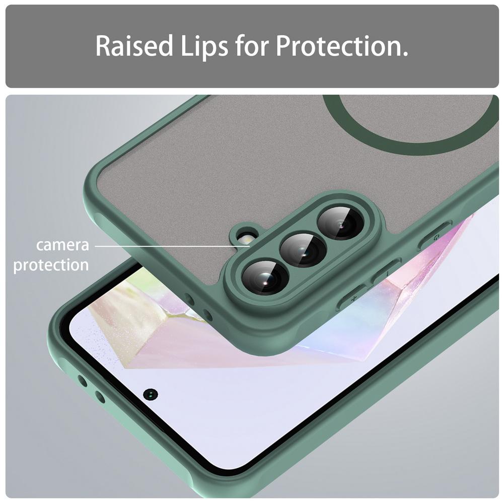 Matte Flexible Press Button Magnetic Full Protection Case for Samsung A07 A17 A56 A36 A26 A16 Galaxy A55 A35 Slim Protect Cover