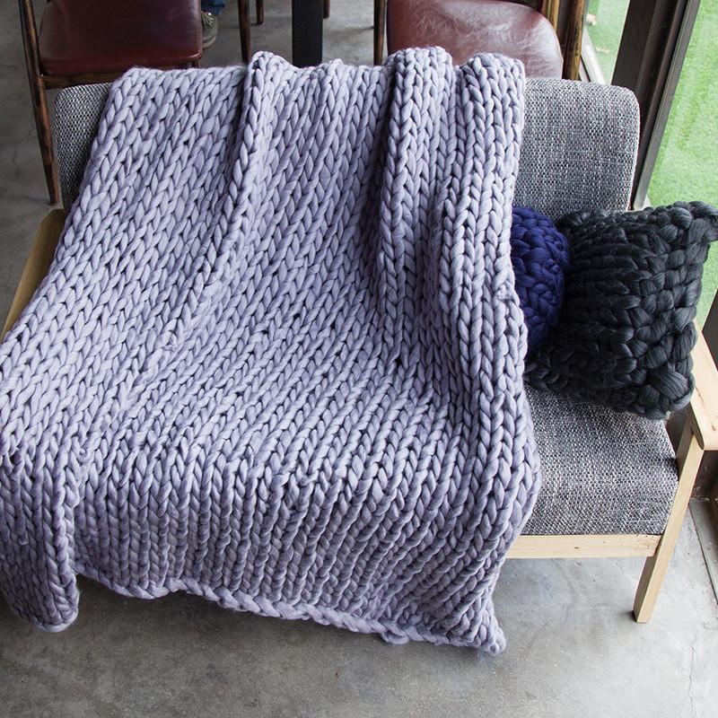 Пожелание Уютный Плетеный Толстый Пряжный Плед Для Взрослых Стильный Чехол На Диван Мягкий И Плюшевый