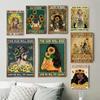 Retro Art Abstract Figure Sunflower Girl Posters Prints Fashion Slogan Canvas Painting Wall Picture for Living Room Home Decor