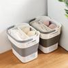 Folding Dirty Clothes Basket Hollow Out Moisture-proof Household Laundry Basket High-capacity Student Dormitory Clothes Baskets
