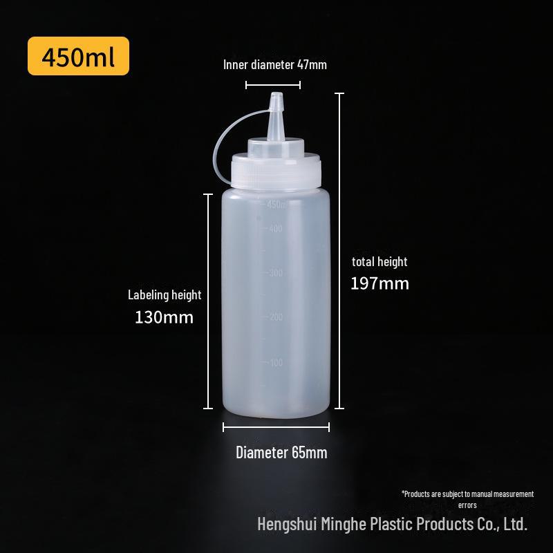 Бутылка для соуса PE Squeeze объемом 240 мл со шкалой для кетчупа и салата