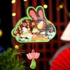 Glowing Mid-Autumn Festival Lantern DIY Handmade Light-Up Bunny Lantern  Party Decoration