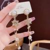 Серьги из цветного циркона в стиле барокко, простые и элегантные, длинные серьги с кисточками, легкая роскошь и высококачественные серьги