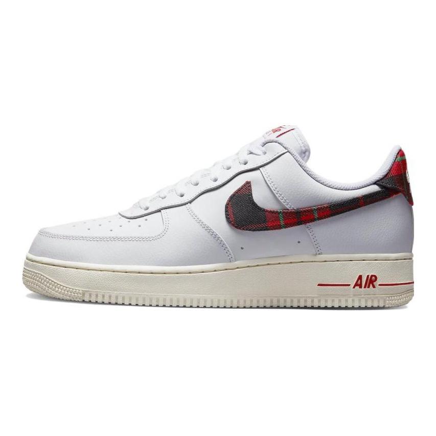 Nike Кроссовки Air Force 1 Low '07 LV8 Тартановая клетка Белые Университетский красный DV0789-100