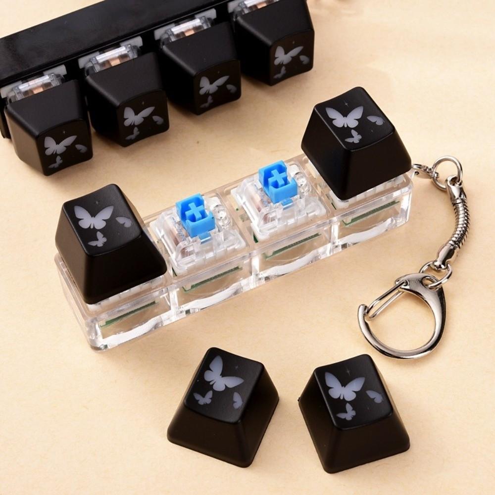 4 Key Keyboard Keychain Portable Stress Relief Fidget Toy New Fidget Keychain For Anxiety Relief