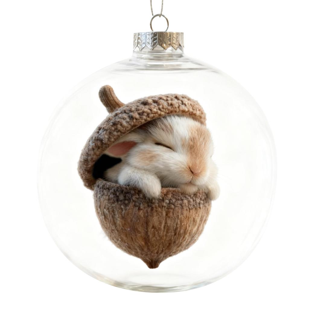 Игривая животная акриловая рождественская шаровая декорация, Украшение серии Animal Wonder, Жизнь Рождественский декоративный шар Зимний праздник (Морская черепаха)