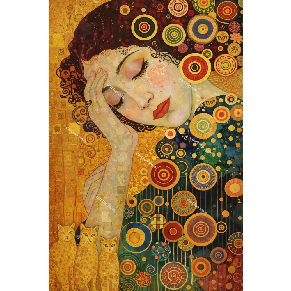 Gustav Klimt Print Wall Art Vintage Town Landscape Art Painting Canvas Poster Prints Home Bedroom Living Room Decoration Gift