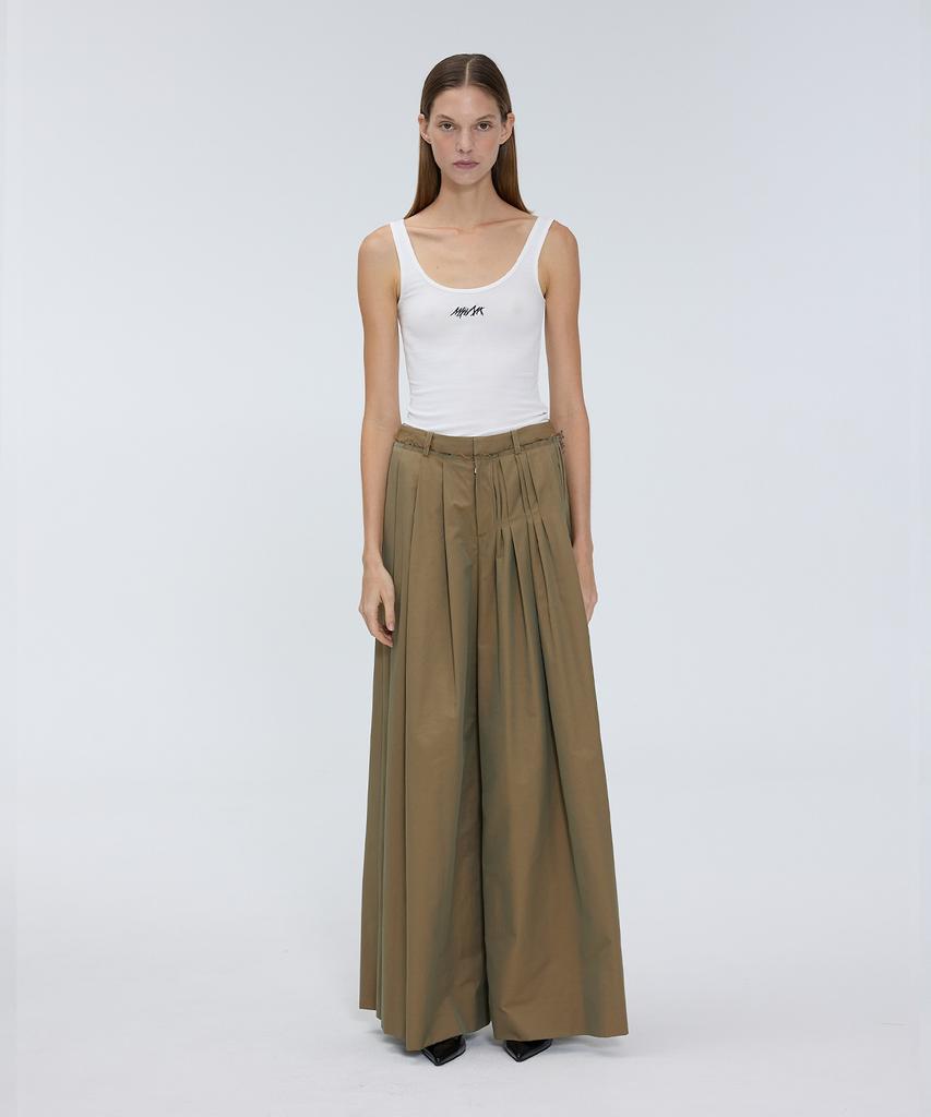 Meuameu Wide Pin Tuck Pants