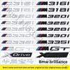 Для BMW M320i 325i 328i 330i 335i Значок с номером, 2004-2023 330Li 318Li Шильдик на багажник, Наклейка на задний значок и наклейка на крыло сбоку