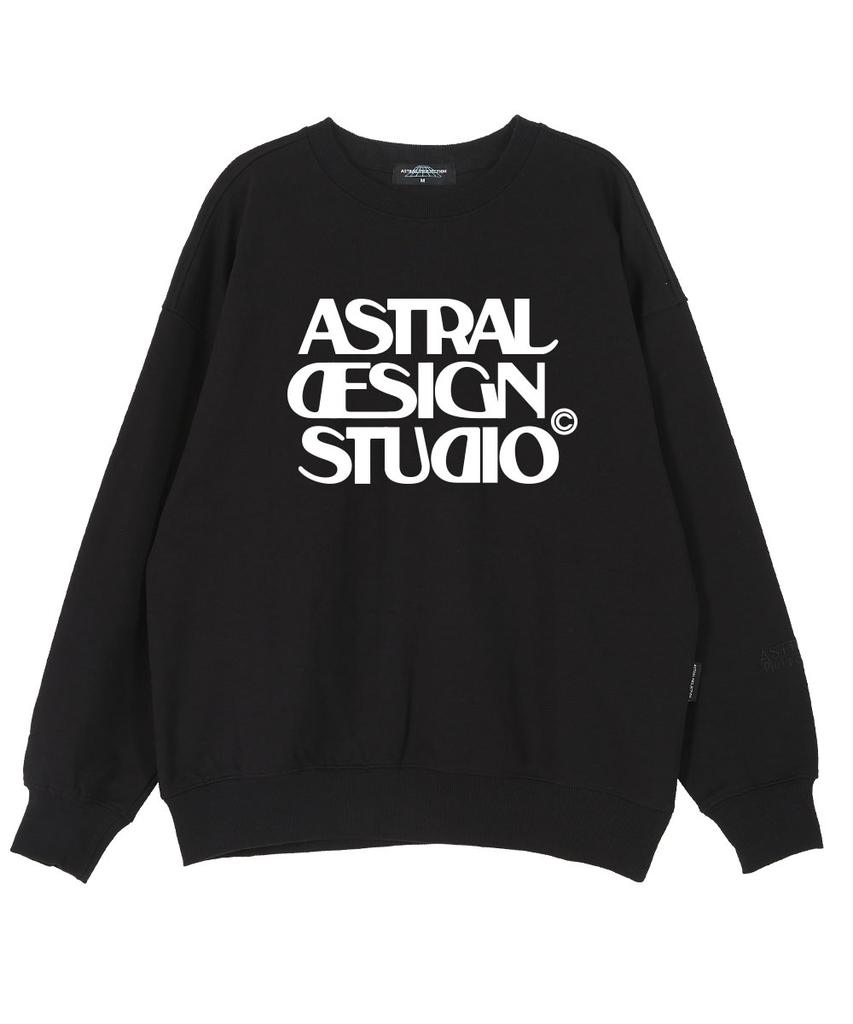 ASTRAL PROJECTION Астрал Дизайн Студия Свободная Толстовка с Опущенными Плечами_Черный