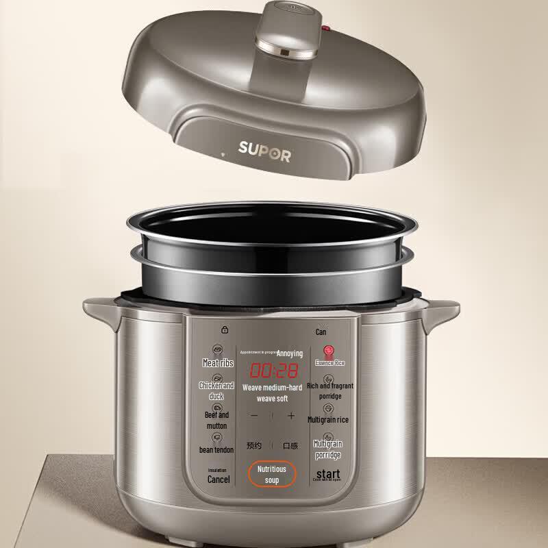 Supor 5L Smart Electric Pressure Cooker with Dual Pots CN plug (adapter included)