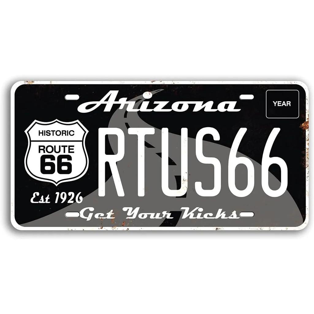 License Plate USA Retro Car Metal License Plate Novelty Wall Decoration Auto License Plate Signs Front Cover Garage Cafe Pub Bar