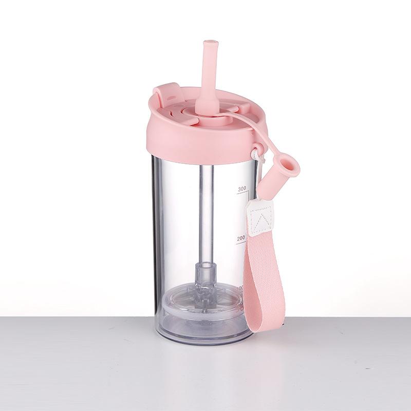 Пластиковая бутылка для воды, портативная, с трубочкой, ситечко для фруктов, чашка для чая, сока, фитнеса, спорта, отдыха на природе, бутылки для путешествий, чайник, прозрачный