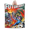 Мультяшный комиксный плед Futurama Мягкий теплый модный плюшевый плед для мальчика девочки Дивана Кресла Фланелевая простыня Покрывало на кровать