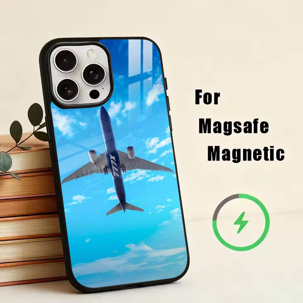 Лучший самолет Boeing 777 Чехол для телефона Для Magsafe Беспроводная зарядка Для iPhone17,16,15,14,13,12,11 Plus,Pro Магнитный