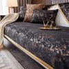 European Golden Edge Sofa Covers Dutch Velvet Hot Stamping Style Sofe Cushion Four Seasons Universal Anti Slip Sofa Cover Towel
