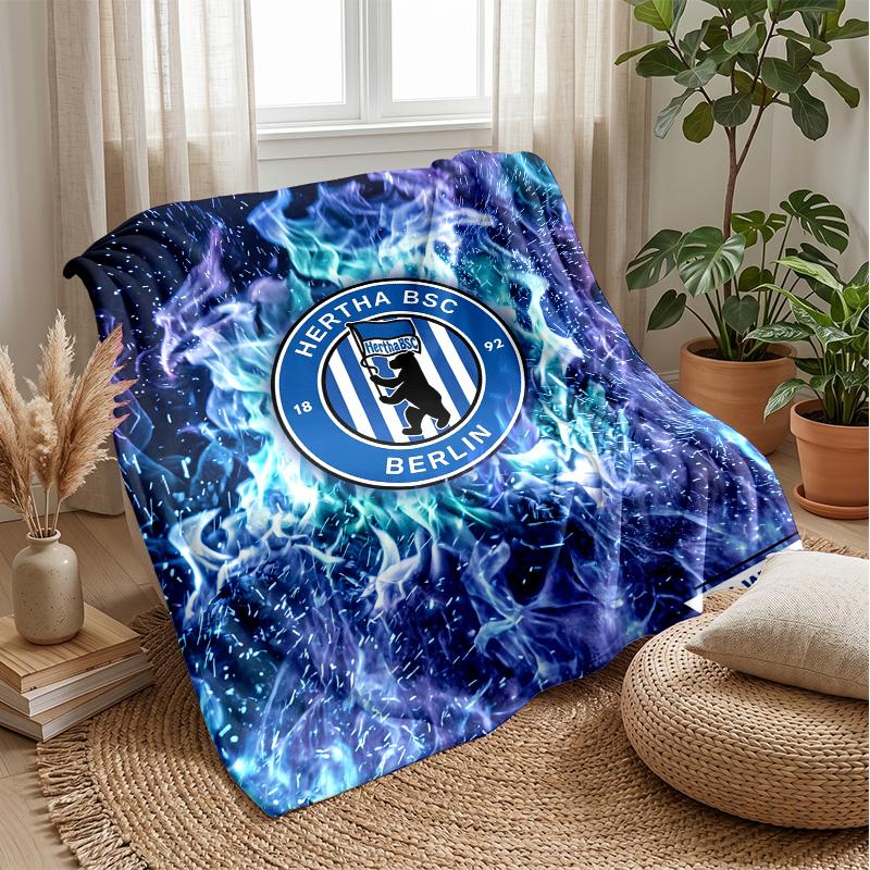 Hertha BSC FC Мягкое Фланелевое Флисовое Одеяло Легкое Уютное Теплое Плед для Дивана Кровати Домашнего Декора