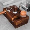 Wooden Stand for Coffee Tamper Mat Coffee Accessories Organizer Tamping Station Barista Cafe Accessories Tamp Base Holder Wood