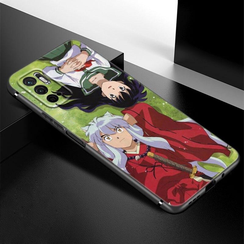 Anime Inuyasha Phone Case For Xiaomi Redmi Note 7 8 8T 9 9S 10 10S 10T 11 11S 4G 11E 11T Pro 5G Soft TPU Black Cover