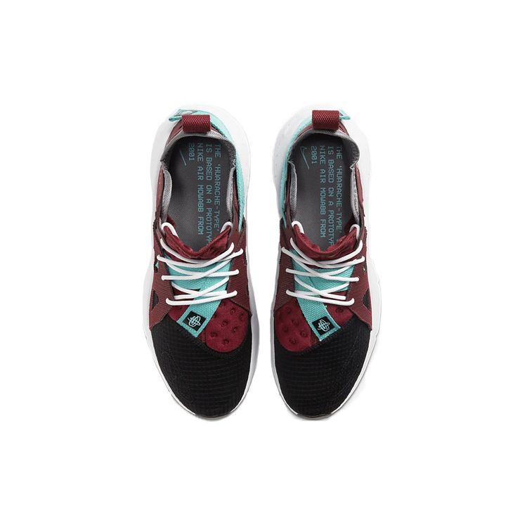 Nike Мужские беговые кроссовки в стиле Huarache, Цвет: Team Red / Black / Particle Grey / Aurora Green / White, Модель: BQ5102-600
