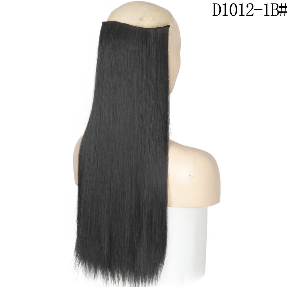 XINRAN 60cm Long Straight Clip In Hair Extensions Synthetic Fiber Hair Piece for Women