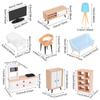 Model Dolls Accessories Dollhouse Miniature Furniture Sofa Bed Wardrobe Mini Furnishing TV Cabinet