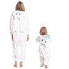 Piżama dla dzieci dziecięca kigurumi onesie strój smok szczerbatek biały 125-135