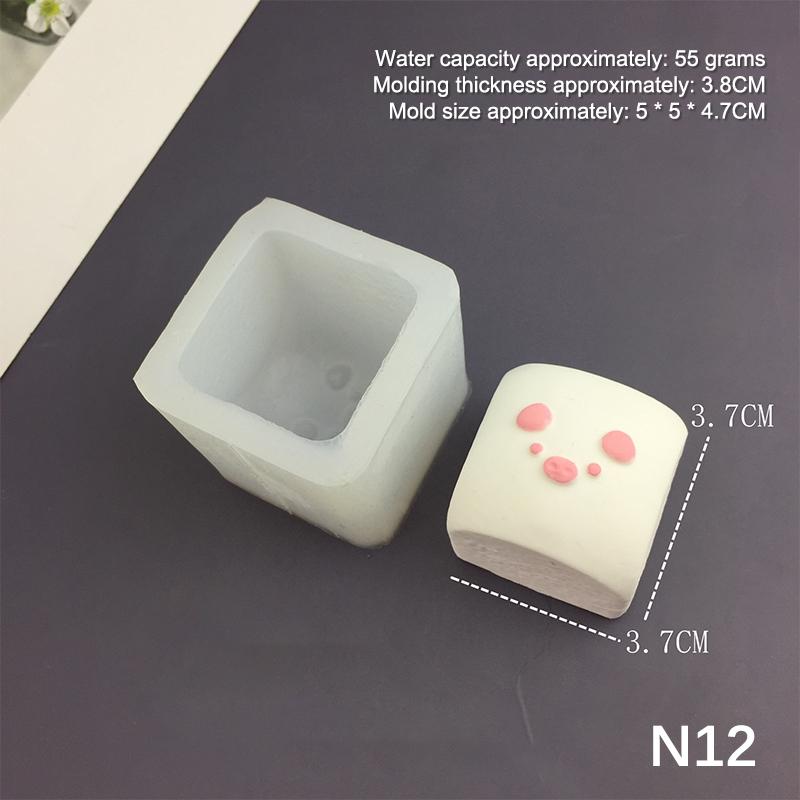 1pc For Baking Egg Bites Muffin Top Pan Chocolate Cake Pie Bakeware Tools Candle Molds Cartoon Animal Bunny Kitten Silicone Mold