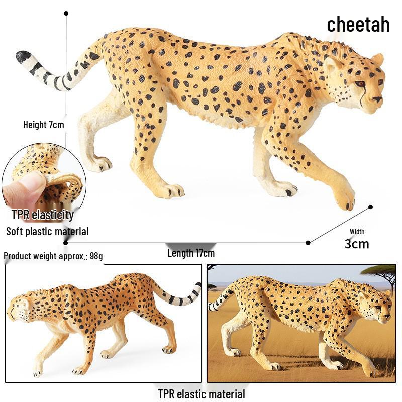 Набор фигурок диких животных: Ягуар, Гепард, Африканский Леопард для Детей