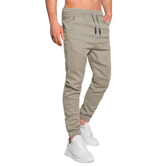 Мужские спортивные брюки с карманами, однотонные спортивные брюки с резинкой на щиколотке, брюки с эластичной резинкой на талии
