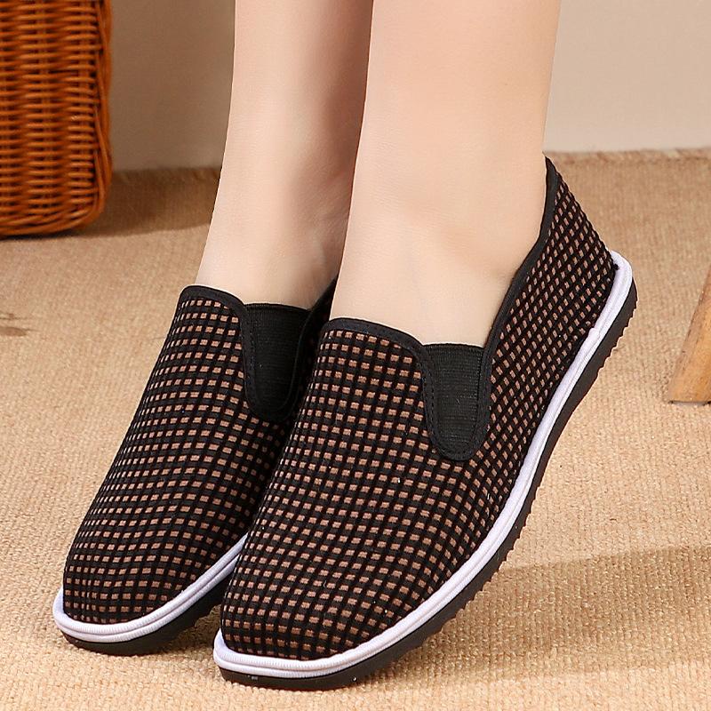 Старинные пекинские туфли ручной работы из ткани лазанья, мужская обувь, дышащая тканевая подошва, одинарные туфли, летние повседневные мужские туфли с квадратным носком